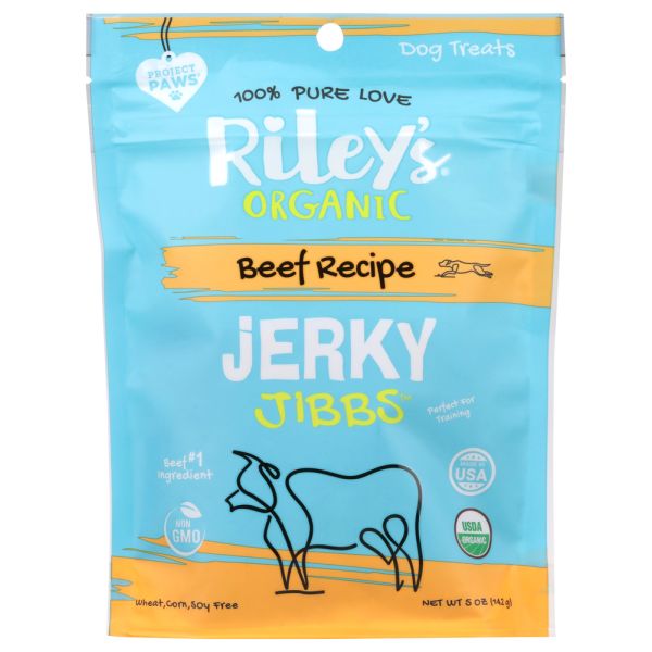 RILEYS ORGANICS: Organic Beef Jerky Jibbs, 5 oz