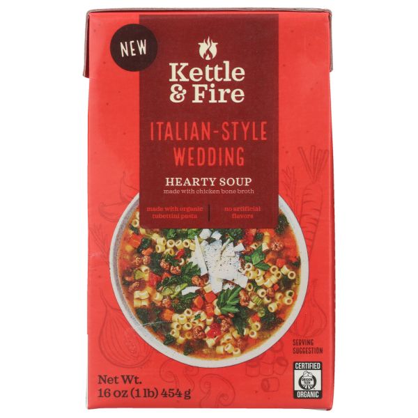 KETTLE AND FIRE: Soup Italian Style Wedding, 16 oz