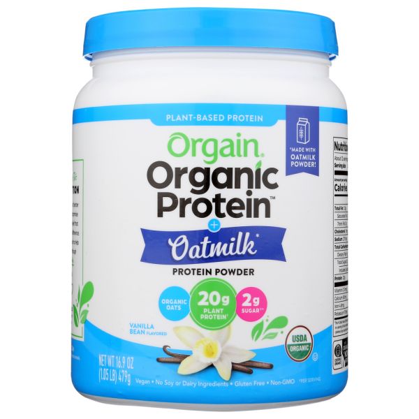 ORGAIN: Organic Protein Oatmilk Plant Based Protein Powder, 16.9 oz