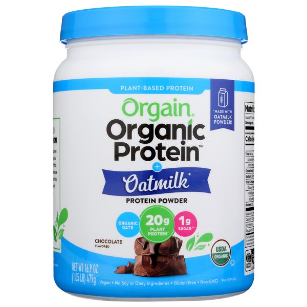 ORGAIN: Organic Protein Oatmilk Plant Based Protein Powder, 16.9 oz