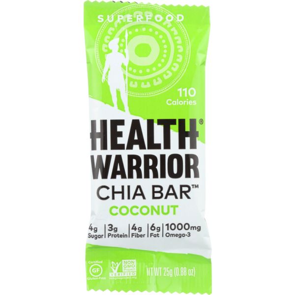 HEALTH WARRIOR: Chia Bar Coconut, 0.88 oz