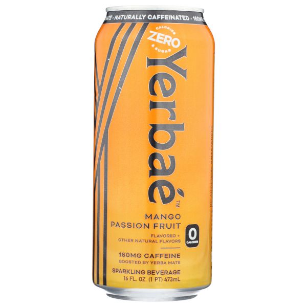 YERBAE: Mango Passion Fruit Sparkling Water, 16 oz