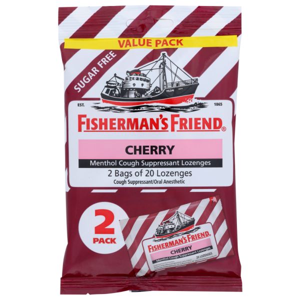 FISHERMANS FRIEND: Cherry Cough Suppresant Lozenge, 40 ea