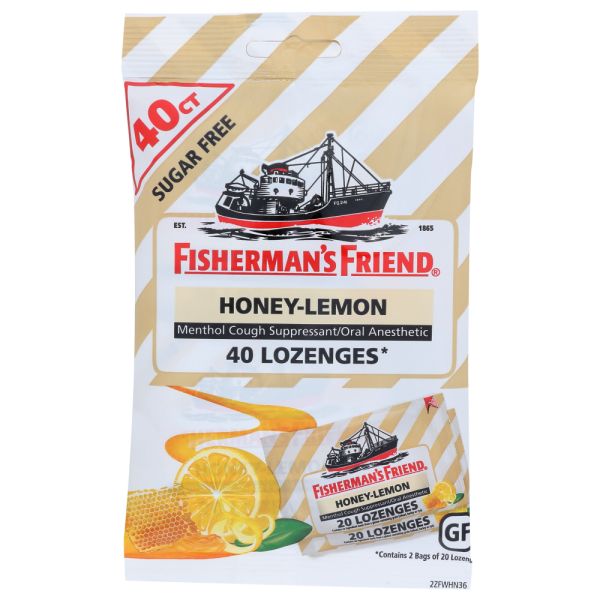 FISHERMANS FRIEND: Honey Lemon Lozenge Bag, 40 ea