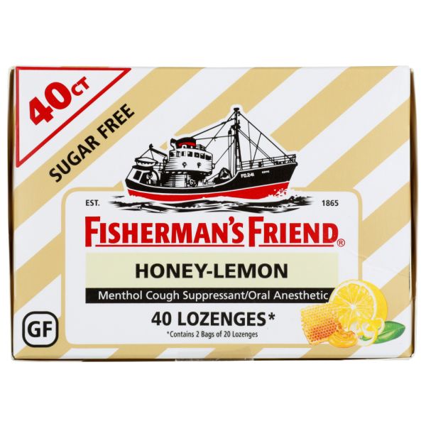 FISHERMANS FRIEND: Honey Lemon Lozenges Sugar Free Box, 40 ea