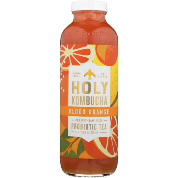 HOLY KOMBUCHA: Blood Orange Probiotic Tea, 16.9 oz