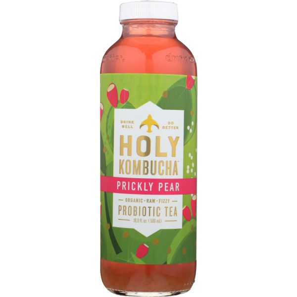 HOLY KOMBUCHA: Prickly Pear Probiotic Tea, 16.9 oz