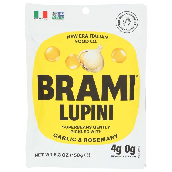 BRAMI LUPINI SNACK: Bean Garlic Herb, 5.3 oz