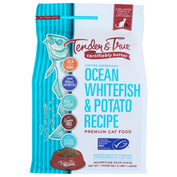 TENDER AND TRUE: Cat Fd Whitefish & Potato, 3 lb