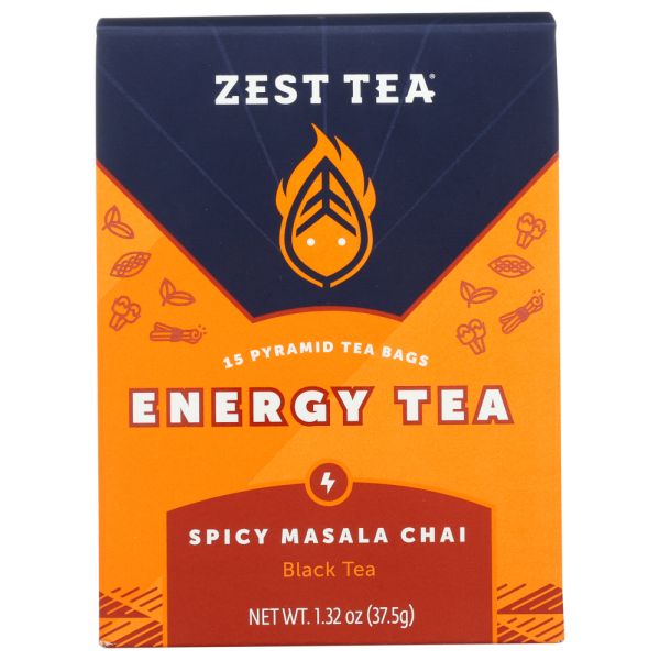 ZEST TEA: Tea Chai Black Spcy Masal, 15 bx