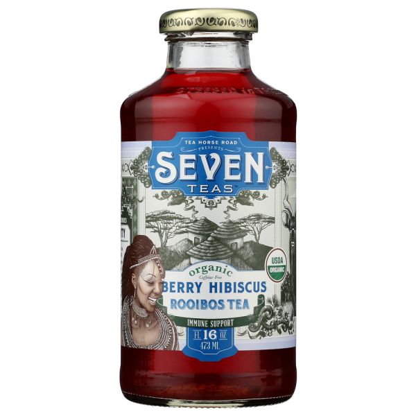 SEVEN TEAS: Berry Hibiscus Rooibos Organic Tea, 16 fo