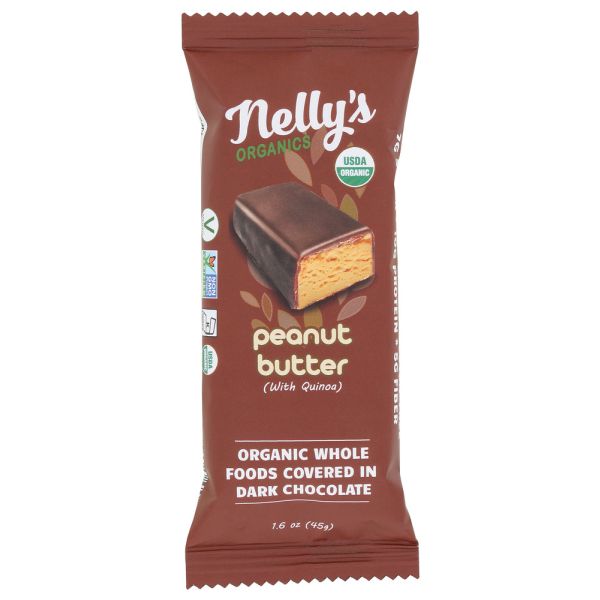 NELLYS ORGANIC: Peanut Butter Quinoa Bar, 1.6 oz