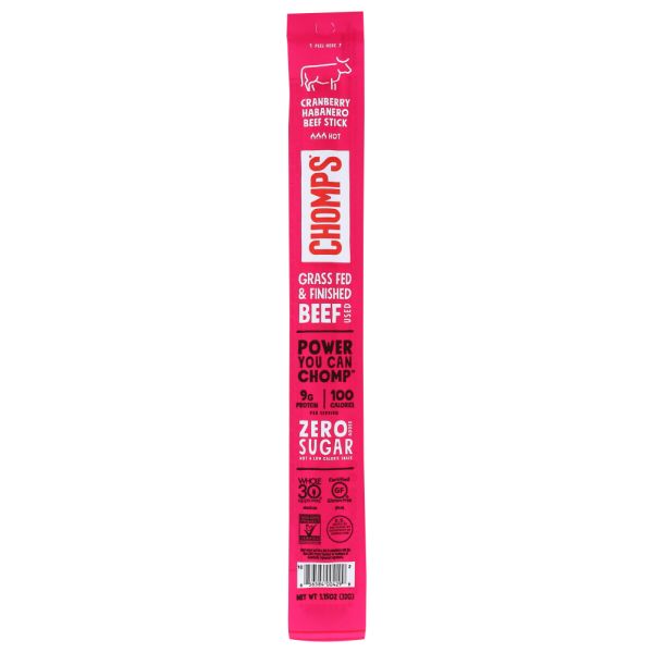 CHOMPS: Cranberry Habanero Beef Stick, 1.15 oz