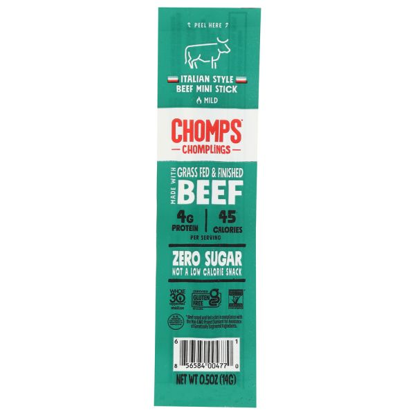 CHOMPS: Italian Style Beef Mini Stick, 0.5 oz