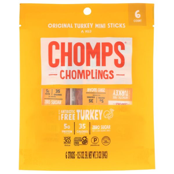 CHOMPS: Jerky Turkey, 3 oz