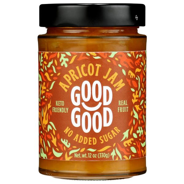GOOD GOOD: Apricot Jam With Stevia, 12 oz