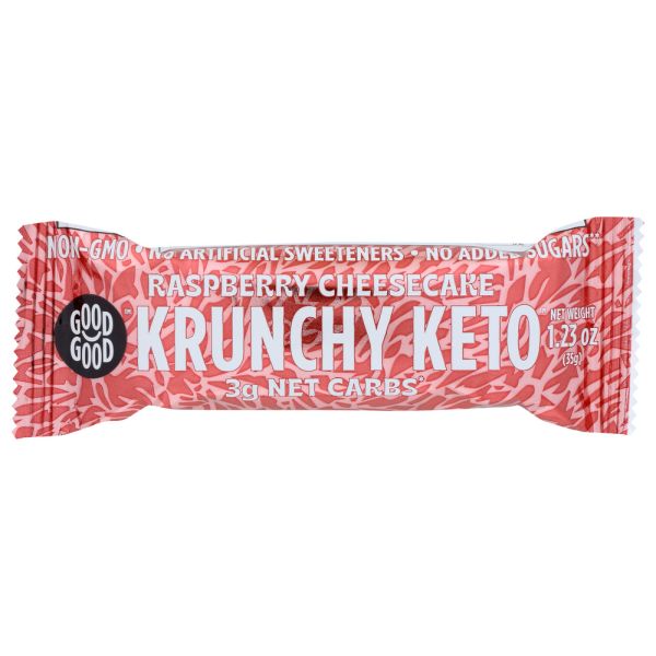 GOOD GOOD: Raspberry Cheesecake Krunchy Bar, 1.23 oz