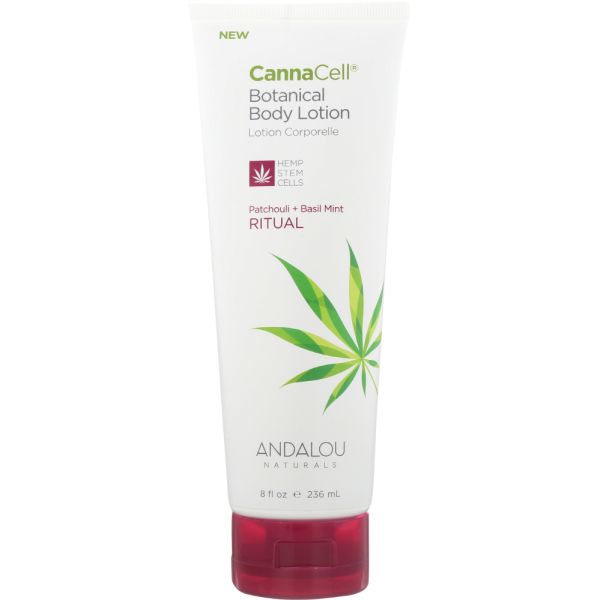 ANDALOU NATURALS: Ritual Patchouli + Basil Mint Cannacell Botanical Body Lotion, 8 fo