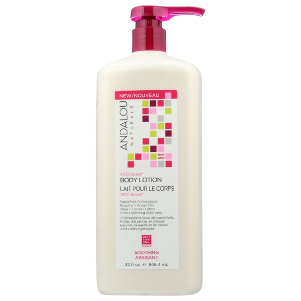 ANDALOU NATURALS: Lotion Body 1000 Roses, 32 FO