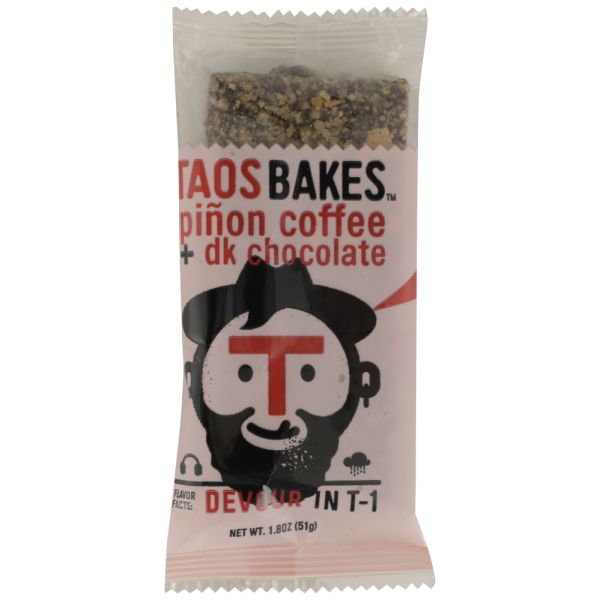TAOS BAKES: BAR PINON CFEE DRK CHOC (1.800 OZ)