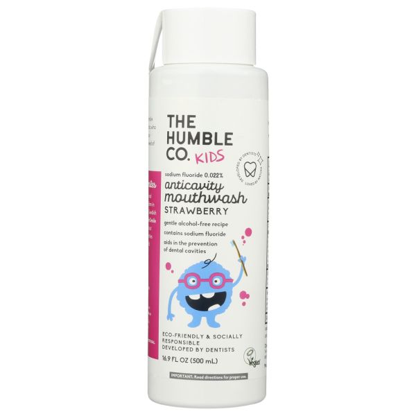 THE HUMBLE CO: Strawberry Anticavity Mouthwash, 16.9 fo