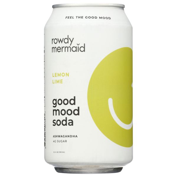 GOOD MOOD SODA: Soda Diet lemon Lime, 12 fo