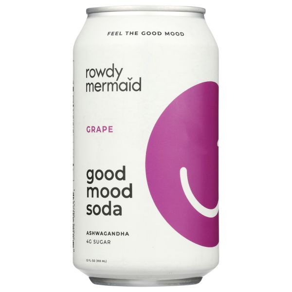 GOOD MOOD SODA: Soda Diet Grape, 12 fo