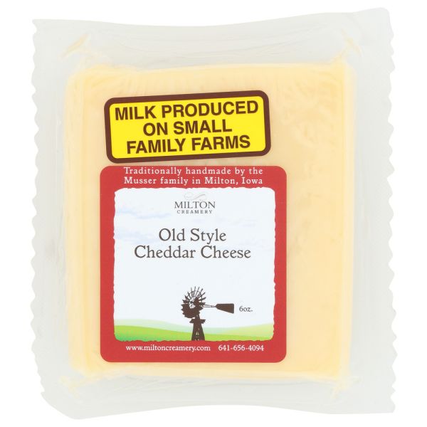 MILTON CREAMERY LLC: Old Style Cheddar Cheese, 6 oz