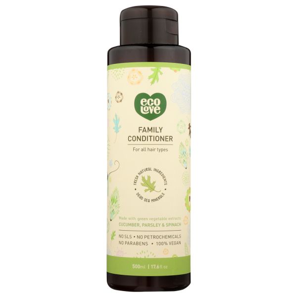 ECOLOVE: Vegan Green Family Conditioner, 17.6 oz