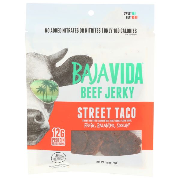 BAJA JERKY: Street Taco Beef Jerky, 2.5 oz
