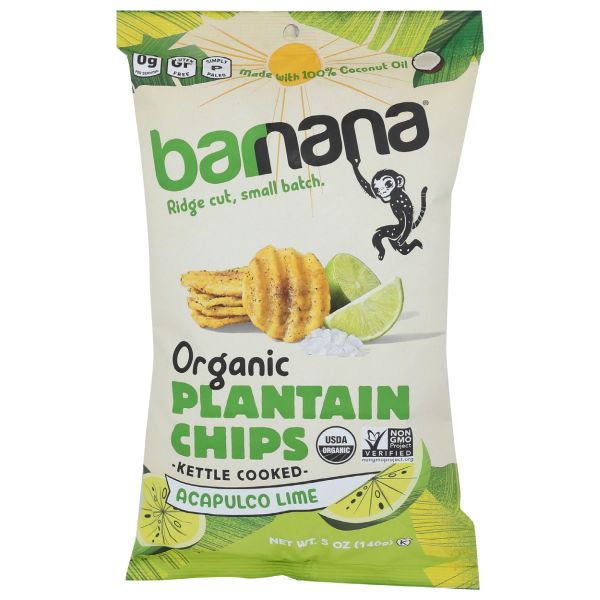 BARNANA: Acapulco Lime Plantain Chips, 5 oz