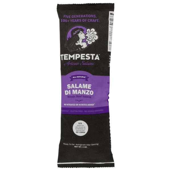 TEMPESTA ARTISAN SALAMI: Salami Di Manzo, 5.5 oz