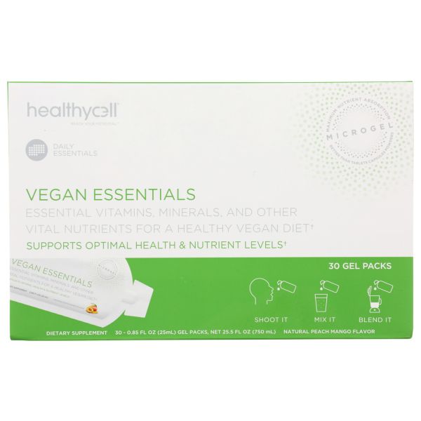 HEALTHYCELL: Vegan Essentials Peach Mango Flavor, 30 do