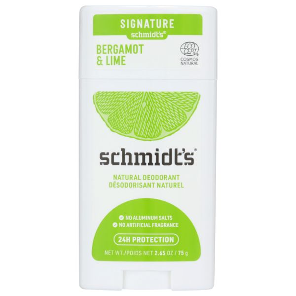 SCHMIDTS: Bergamot Lime Deodorant Stick, 2.65 oz