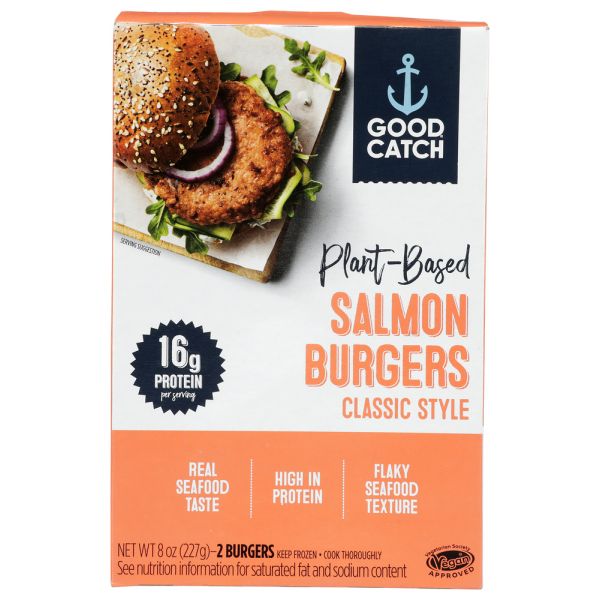 GOOD CATCH: Plant Based Salmon Burger, 8 oz