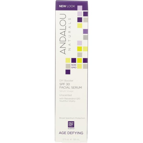 ANDALOU NATURALS: DIY Booster Facial Serum SPF 30 Unscented, 2 oz