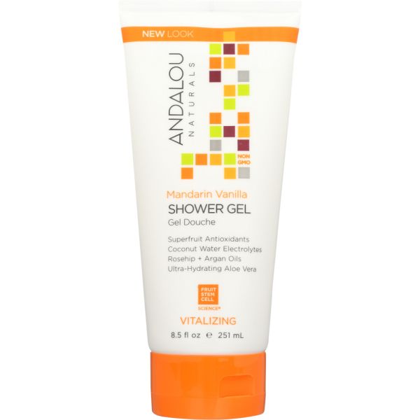 ANDALOU NATURALS: Shower Gel Vitalizing Mandarin Vanilla, 8.5 oz