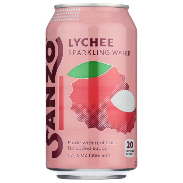 SANZO: Lychee Berry Sparkling Water, 12 fo