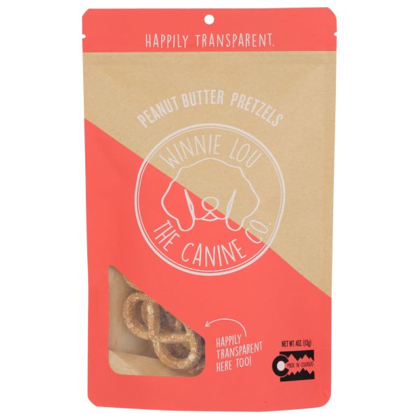 WINNI LOU- THE CANINE CO: Pretzels Peanut Butter, 4 OZ