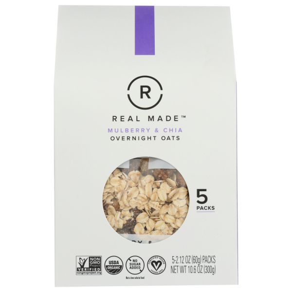 REAL MADE: Oats Mulberry And Chia, 10.6 oz