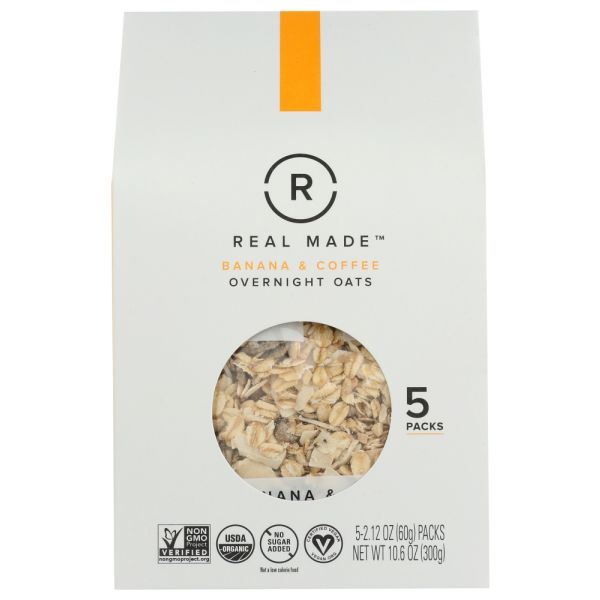 REAL MADE: Oats Banana And Coffee, 10.6 oz