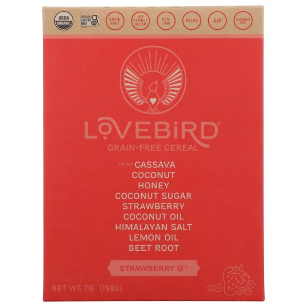 LOVEBIRD: Cereal Strawberry, 7 oz