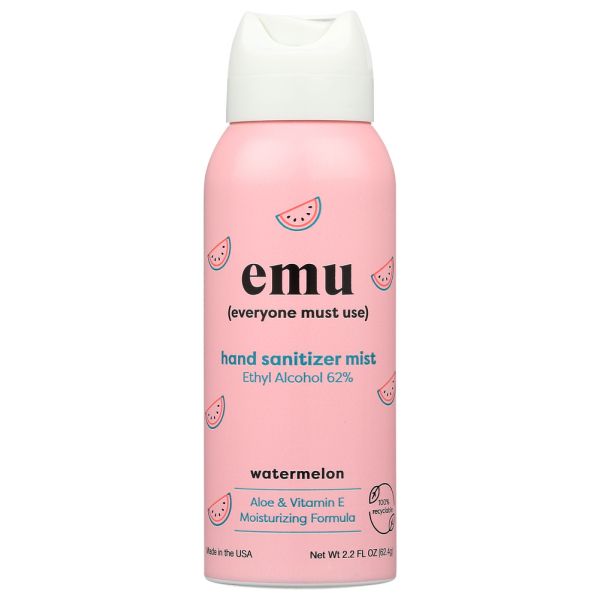 EMU: Hand Sanitizer Mist Watermelon, 2.2 oz