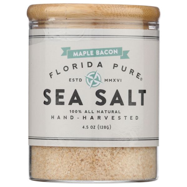 FLORIDA PURE: Maple Bacon Infused Sea Salt, 4.5 oz