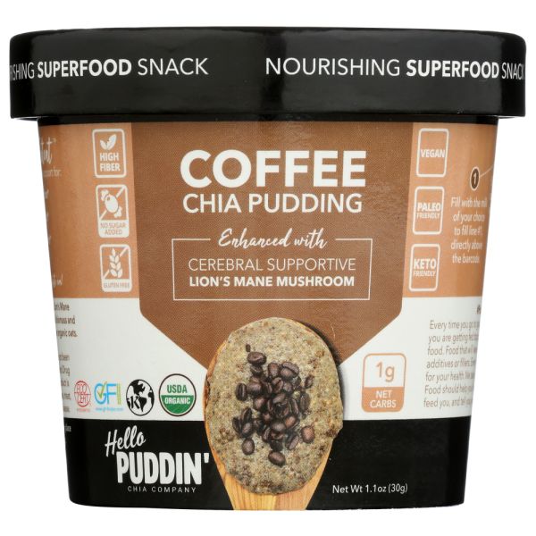 HELLO PUDDIN: Pudding Chia Coffe Lionsm, 1.1 oz