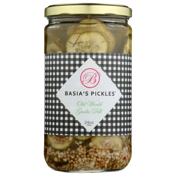 BASIAS PICKLES: Old World Garlic Dill Pickles, 24 oz