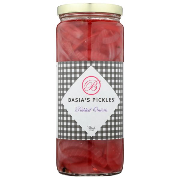 BASIAS PICKLES: Onions Pickled, 16 oz