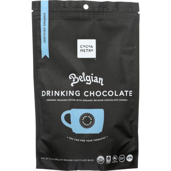 COCOA METRO: Belgian Drinking Chocolate Mix, 10 oz