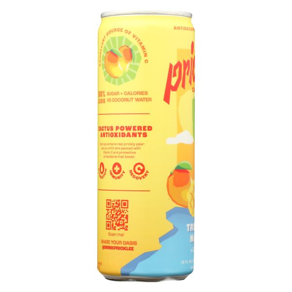 PRICKLEE: Tropical Mango Plus Ginger Cactus Water, 12 fo