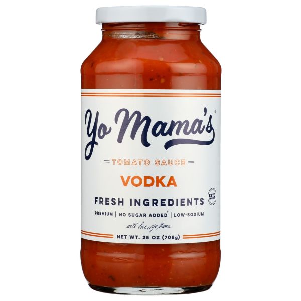 YO MAMA'S FOODS: Velvety Vodka Tomato Sauce, 25 oz